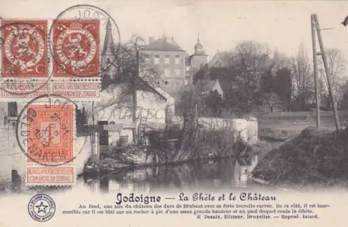 BELGIEN - Jodoigne - La Ghete et le Chateau 1912