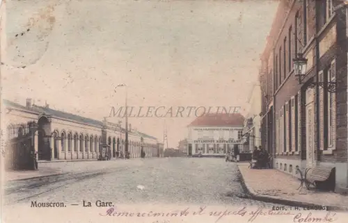 BELGIEN - Mouscron - La Gare 1903