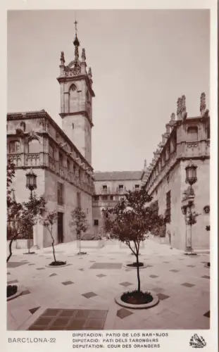 SPANIEN - Barcelona - Diputacion Patio de los Naranjos - Foto Postkarte 2