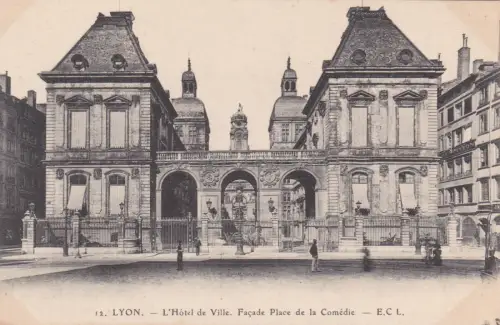 FRANKREICH - Lyon - Hotel de Ville, Fassade Place de la Comedie