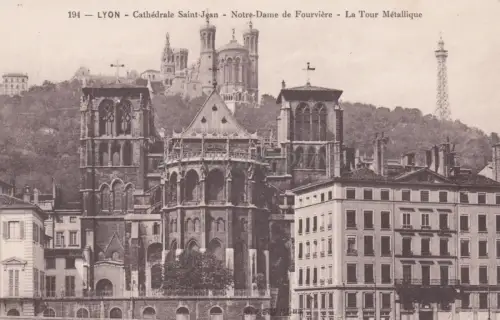 FRANKREICH - Lyon - Kathedrale Saint-Jean, Notre Dame de Fourvière, Metallturm