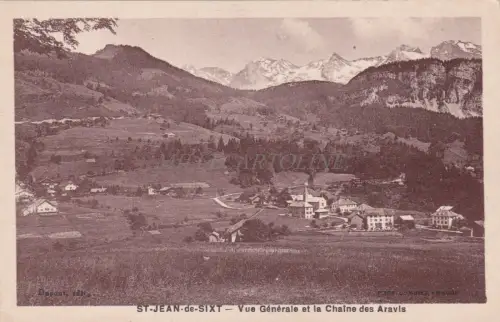 FRANKREICH - St-Jean-De-Sixt - Vue Générale et la Chaine des Aravis