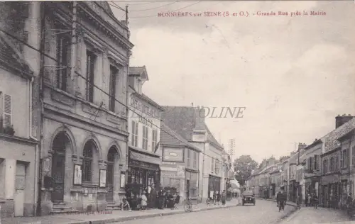 FRANKREICH - Bonnieres-sur-Seine - Grande Rue near la Mairie 1922
