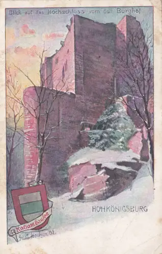 FRANKREICH - Hohkönigsburg - Blick auf das Hochschloss vom östl. Burghof