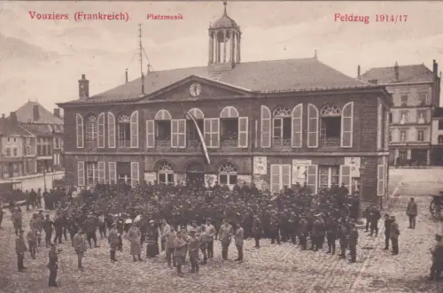 FRANKREICH - Vouziers - Platzmusik - WWI Feldpost 1917