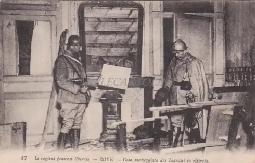 FRANKREICH - Roye - Haus von den Deutschen im Rückzug geplündert - WWI 1917