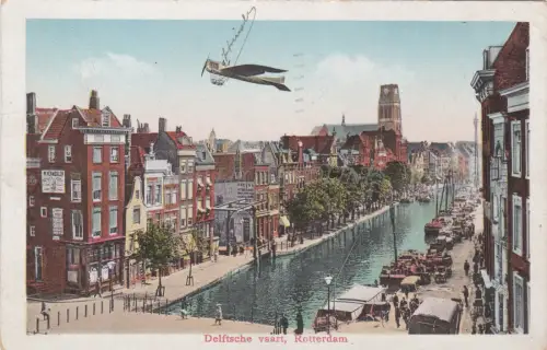 NIEDERLANDE - Rotterdam, Delftsche vaart - Flugzeug 1925