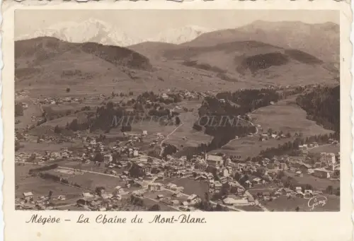 FRANKREICH - Mégève, la Chaine du Mont-Blanc 1954