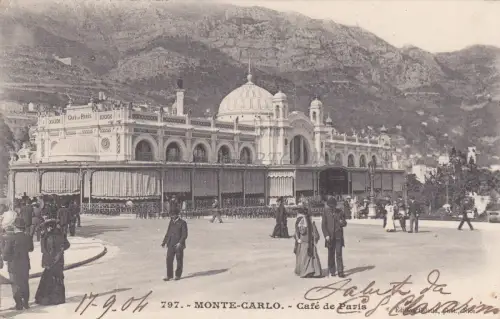 FRANKREICH - Monte Carlo, Café de Paris 1904