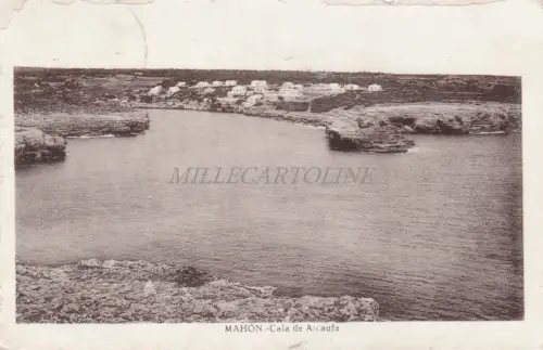 SPANIEN - Mahon, Cala de Alcaufa, Militärzensur 1939