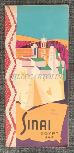 SINAI EGYPT U.A.R. - Touristische Faltbroschüre mit Fotos und Karte