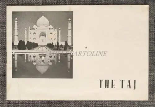 DAS TAJ MAHAL - Air-India Tourist Broschüre mit Fotos