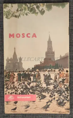 MOSKAU - Moskau UdSSR, Reiseführer, Faltbroschüre mit Fotos