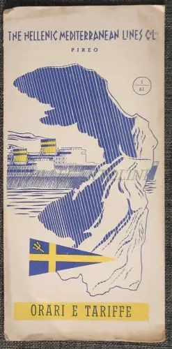 THE ELLENIC MEDITERRANEAN LINES LTD - Piräus, Fahrplan & Tarife Broschüre