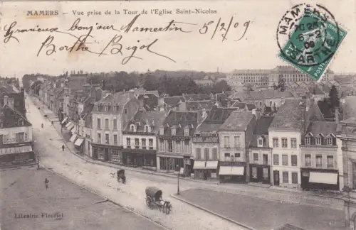 FRANKREICH - Mamers, Ansicht vom Turm der Kirche Saint Nicolas 1909