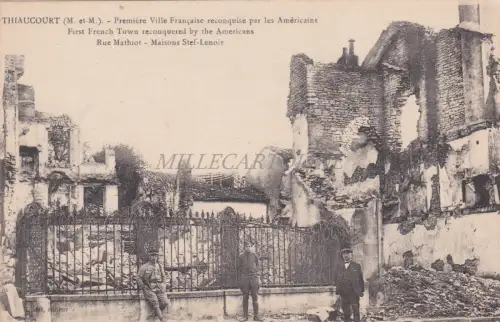 FRANKREICH - Thiaucourt, Rue Mathiot, Maisons Stef-Lenoir WWI