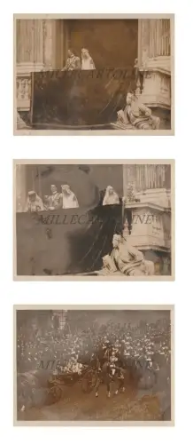 REALI - Rom, Hochzeit Umberto II Savoyen und Maria Josè, V. Emanuele III, 3 Fotos 1930