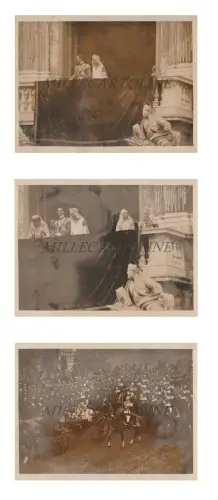 REALI - Rom, Hochzeit Umberto II Savoyen und Maria Josef, V. Emanuele III, 3 Fotos 1930
