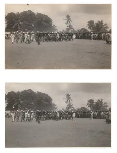 FASCHISMUS - Somalia, General, Gouverneur De Vecchi auf dem Rindermarkt, 2 Fotos
