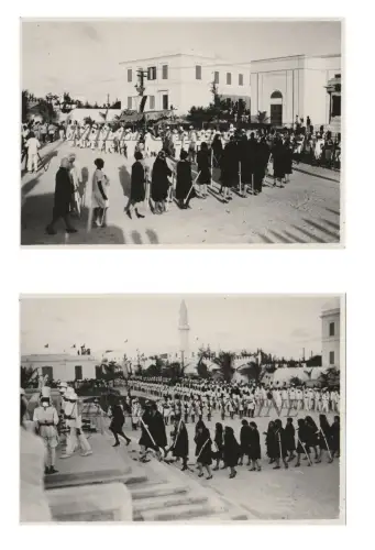 FASCHISMUS - Somalia, Fronleichnamsprozession Mogadischu, 2 Fotos Pedrini