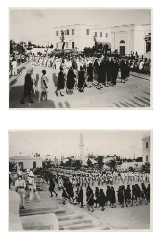 FASCHISMUS - Somalia, Fronleichnamsprozession Mogadischu, 2 Fotos Pedrini