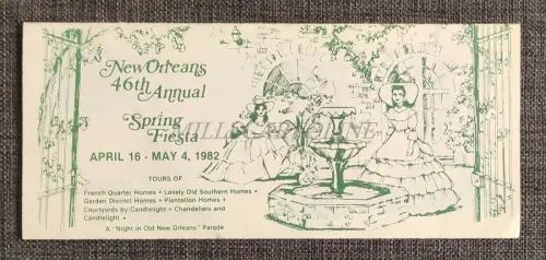 NEW ORLEANS 46TH ANNUAL SPRING FIESTA 1982 illustriertes Prospekt