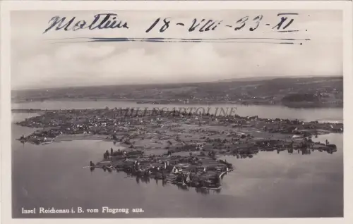 GERMANY - Insel Reichenau vom Flugzeug aus - Foto Postkarte