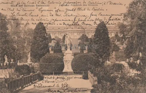 DEUTSCHLAND - Potsdam - Schloss Sanssouci - Denkmal Friedrich des Großen 1913