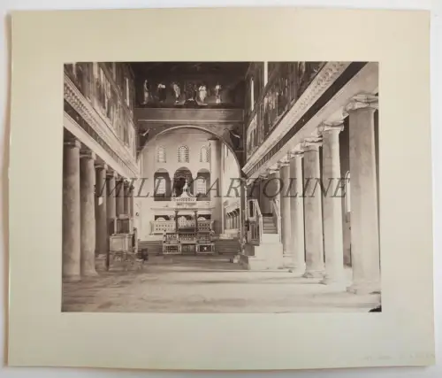 ROM - Basilika San Lorenzo außerhalb der Mauern, Fotoalbumina auf Karton