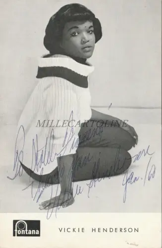 VICKIE HENDERSON - American dancer, singer, actress - Fontana 1960 Autograph