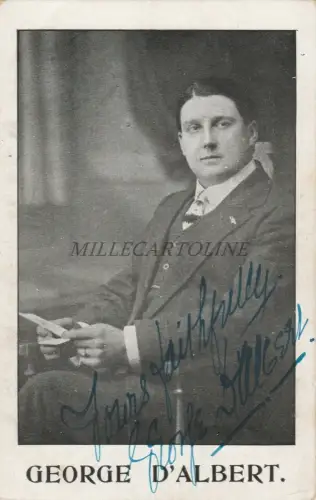 GEORGE D'ALBERT - Englischer Musiksaalsänger, Komiker - Autogramm