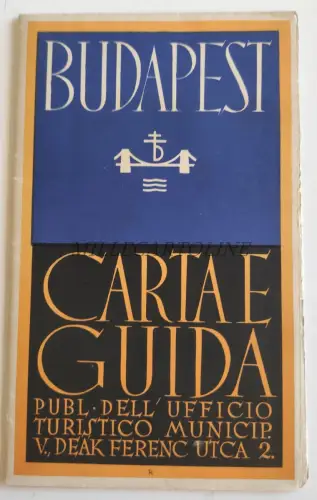 BUDAPEST HUNGARY - Karte und Reiseführer Fremdenverkehrsbüro Brochure Map 1935