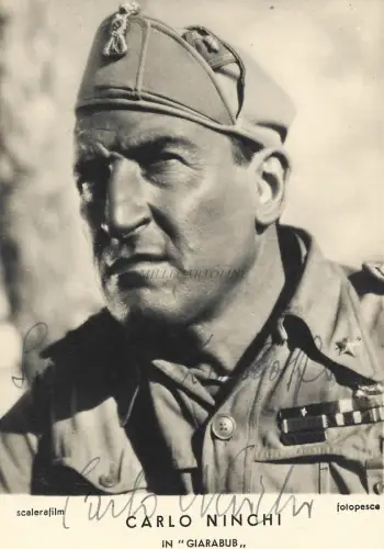 KINO - Carlo Ninchi in Giarabub Kriegsfilm 1942 WWII Foto mit Autogramm