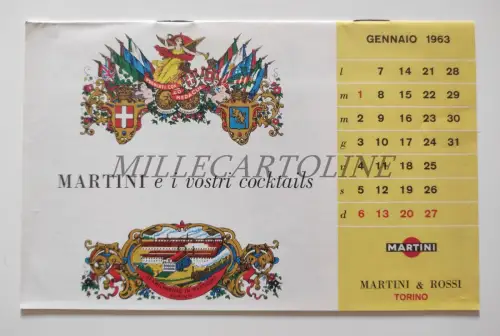 MARTINI UND IHRE COCKTAILS - Kalender 1963
