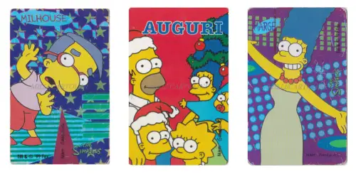 THE SIMPSONS - Matt Groening, Marge, Milhouse, 3 Karten Lot