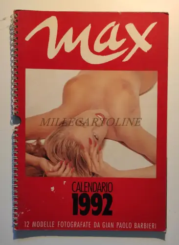 MAX - Kalender 1992 12 Modelle fotografiert von Gian Paolo Barbieri