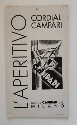 CAMPARI MILANO CORDIAL APERITIF - Diulgheroff Werbekarton
