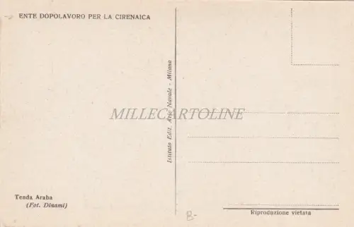 LIBYEN - Arabisches Zelt - Nacharbeitsbehörde für Kyrenaika