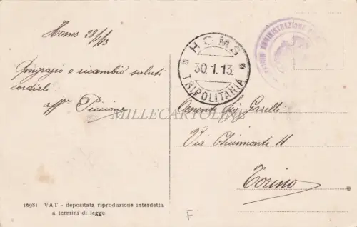 LIBYEN - Homs - Türkische Kaserne nach der Bombardierung 1913