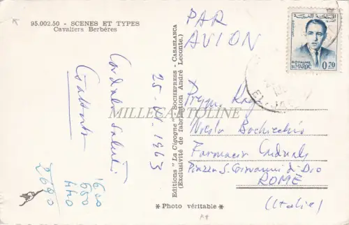 MAROKKO - Szenen und Typen - Berberreiter - Foto Postkarte 1963