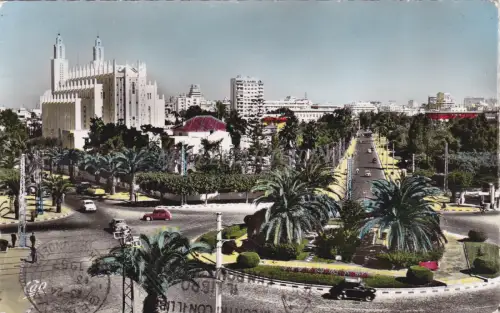 MAROKKO - Casablanca - Gesamtansicht der Kathedrale - Foto Postkarte 1957
