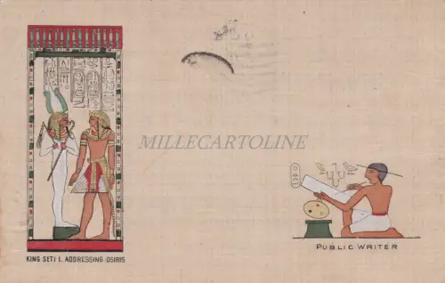 ÄGYPTEN - König Seti I. Adressing Osiris - Public Writer 1923