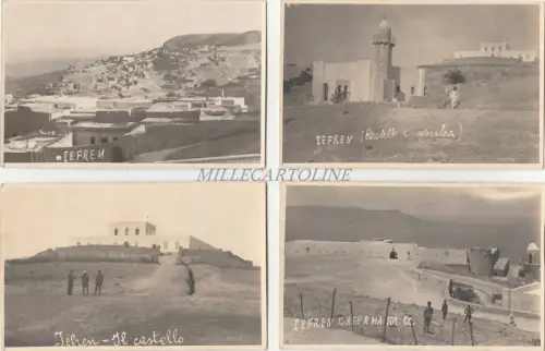 * LIBYEN - Iefren Yefren - Italienische Armee 7 echte Foto Postkarten 1914
