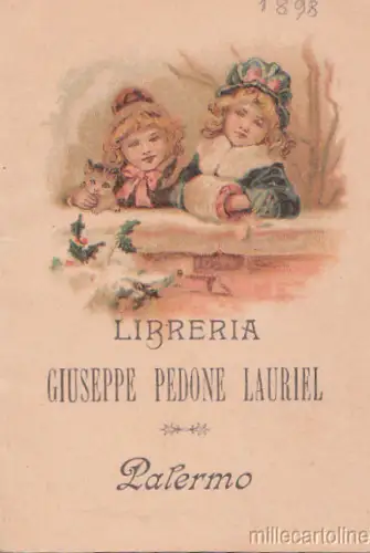 1898 CALENDARIETTO SEMESTRINO LIBRERIA PEDONE - PALERMO