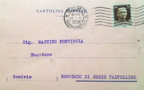§ TYPOGRAFIE CESARE NANI COMO 1930 - QUITTUNG SALDO MIT STEMPEL C.50 FÜR REGELUNGEN