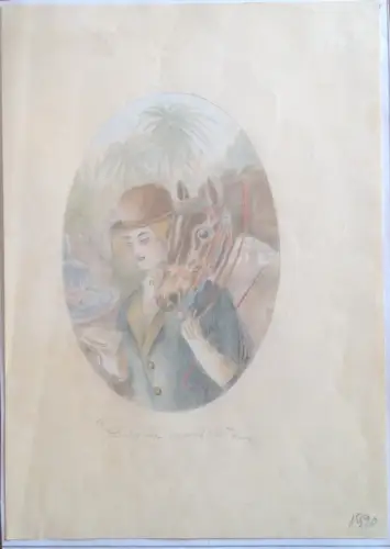 § AQUARELL 1920 - NACH DEM REITEN