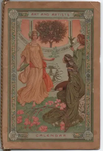 § KALENDER SBORGI 1907 AUF ENGLISCH - GROSSE ITALIENISCHE MALER UND BILDHAUER