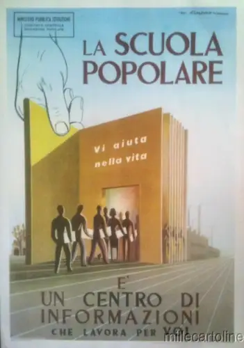 § PLAKAT DIE VOLKSSCHULE 1953 - DIS. ROVERONI