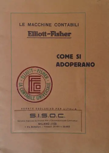 § ELLIOT/FISHER BUCHHALTUNGSMASCHINEN - MODELLPRÄSENTATIONSMAPPE