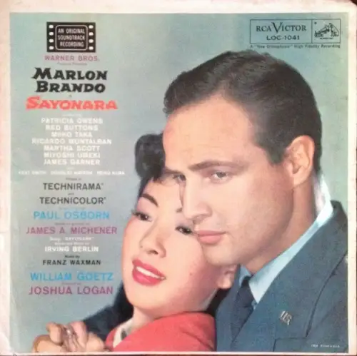 § KLEINES PLAKAT MARLON BRANDO IN SAYONARA - GEDRUCKT IN DEN USA.